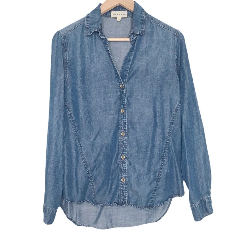 Cloth and Stone tencel button up shirt sz XS